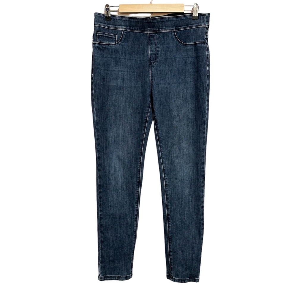 Soft Surroundings 360-Degree Slim Line Blue Pull On Jeggings Jeans Size Medium
